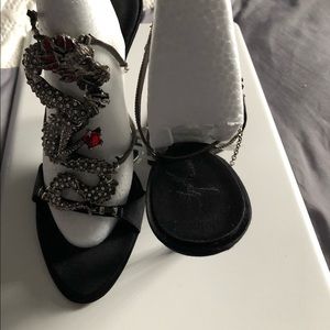 Giuseppe Zanotti “Dragon” Crystals  Embellished